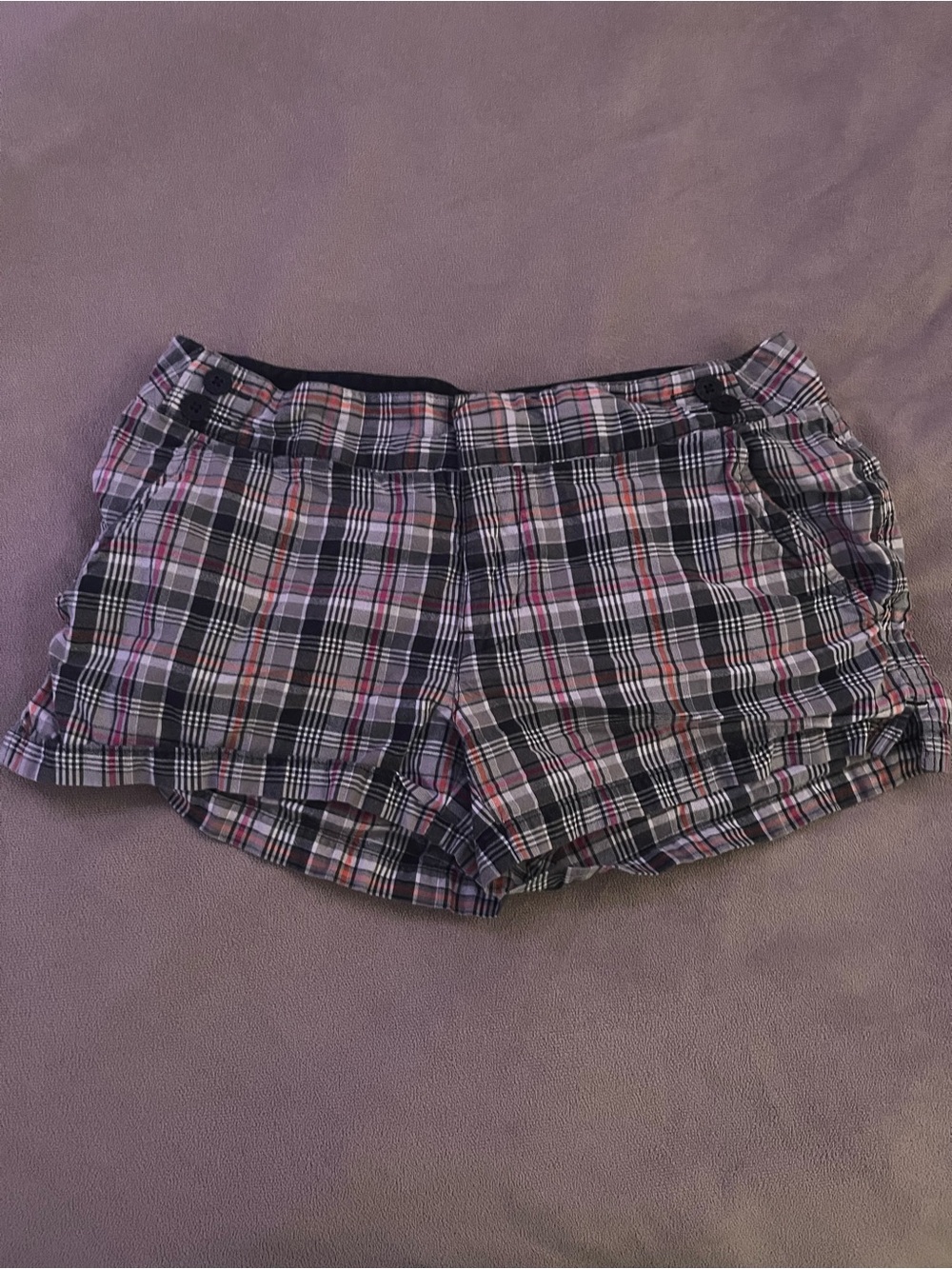The North Face Plaid Women's Shorts - Pink & Black